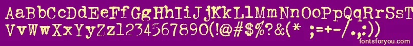 Hermes1943 Font – Yellow Fonts on Purple Background