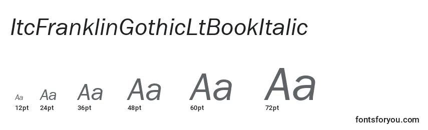 Размеры шрифта ItcFranklinGothicLtBookItalic