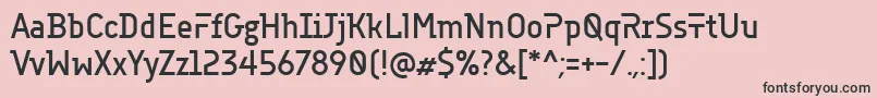 フォントAccuratist – ピンクの背景に黒い文字