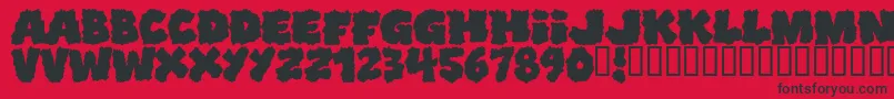 Shoplifters Font – Black Fonts on Red Background