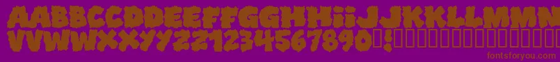 Shoplifters Font – Brown Fonts on Purple Background