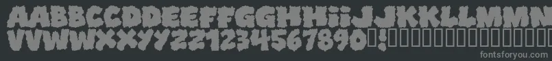 Shoplifters Font – Gray Fonts on Black Background