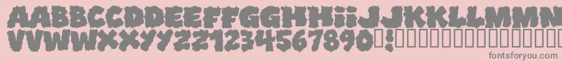 Shoplifters Font – Gray Fonts on Pink Background