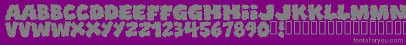 Shoplifters-Schriftart – Graue Schriften auf violettem Hintergrund
