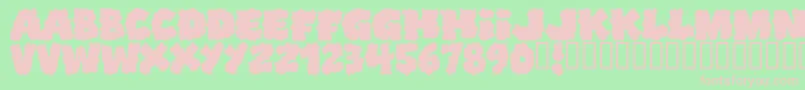 Shoplifters Font – Pink Fonts on Green Background