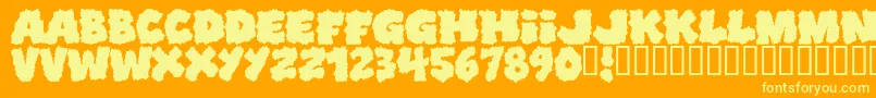 More about Shoplifters Font Shoplifters Font – Yellow Fonts on Orange Background