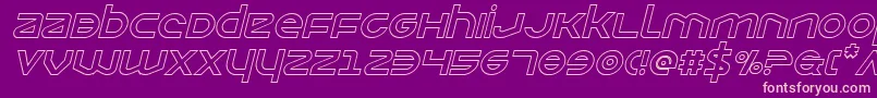 Opiliooutital-Schriftart – Rosa Schriften auf violettem Hintergrund