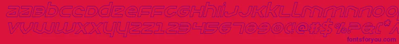 Opiliooutital Font – Purple Fonts on Red Background