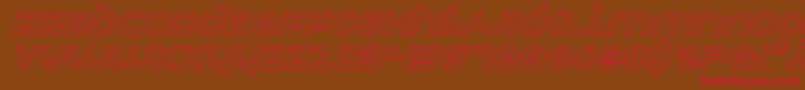 Opiliooutital Font – Red Fonts on Brown Background