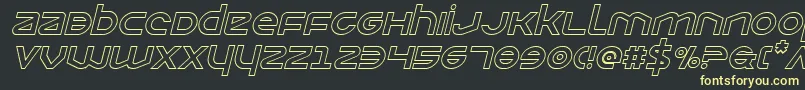Opiliooutital Font – Yellow Fonts on Black Background