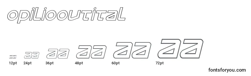 Opiliooutital Font Sizes