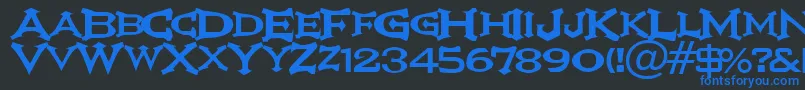 Saiba mais sobre a fonte IkarusVulture Fonte IkarusVulture – fontes azuis em um fundo preto