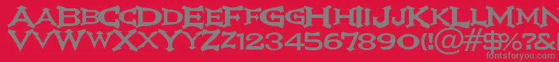 IkarusVulture Font – Gray Fonts on Red Background