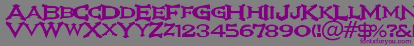 IkarusVulture Font – Purple Fonts on Gray Background