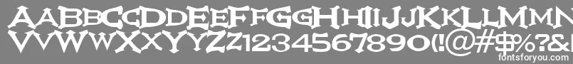 フォントIkarusVulture – 灰色の背景に白い文字