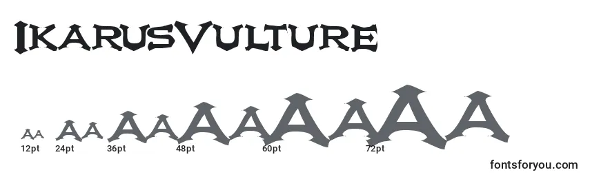Размеры шрифта IkarusVulture