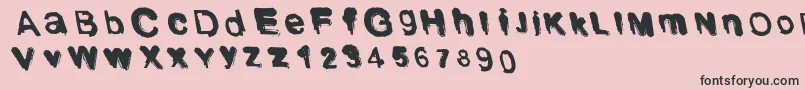 Shodo Font – Black Fonts on Pink Background