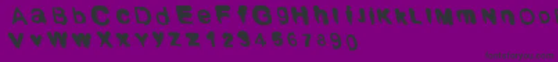 フォントShodo – 紫の背景に黒い文字
