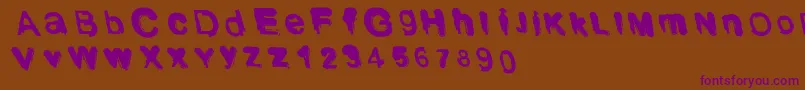 Шрифт Shodo – фиолетовые шрифты на коричневом фоне