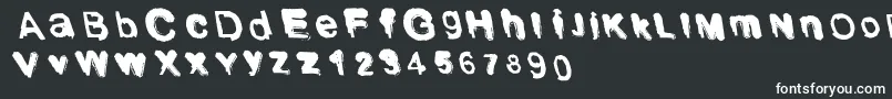 Shodo-fontti – valkoiset fontit mustalla taustalla
