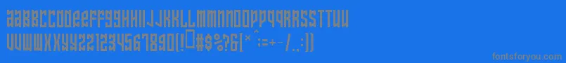 フォントOzonelayer – 青い背景に灰色の文字