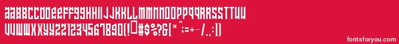 Шрифт Ozonelayer – белые шрифты на красном фоне