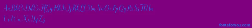 Шрифт AhattomDemo – синие шрифты на фиолетовом фоне
