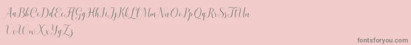 AhattomDemo-Schriftart – Graue Schriften auf rosa Hintergrund