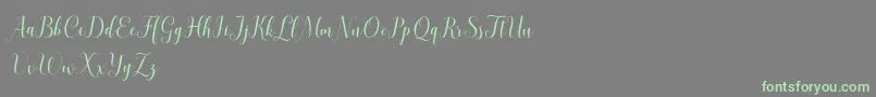 Шрифт AhattomDemo – зелёные шрифты на сером фоне