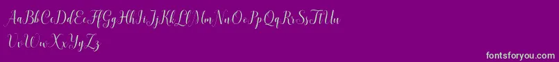 AhattomDemo Font – Green Fonts on Purple Background