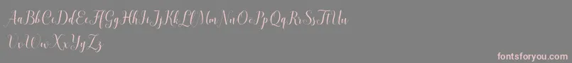 Шрифт AhattomDemo – розовые шрифты на сером фоне