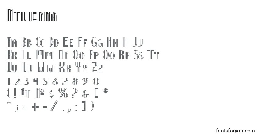 Schriftart Ntvienna – Alphabet, Zahlen, spezielle Symbole