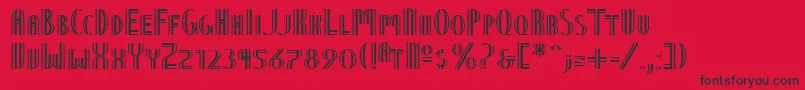 Fonte Ntvienna – fontes pretas em um fundo vermelho