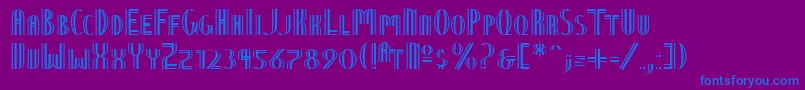 Ntvienna Font – Blue Fonts on Purple Background