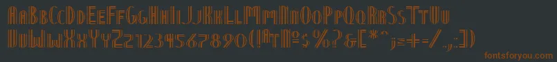Шрифт Ntvienna – коричневые шрифты на чёрном фоне