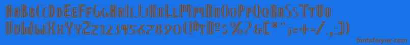 Ntvienna Font – Brown Fonts on Blue Background
