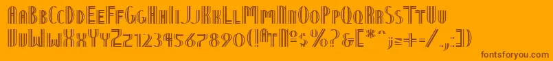 Ntvienna Font – Brown Fonts on Orange Background