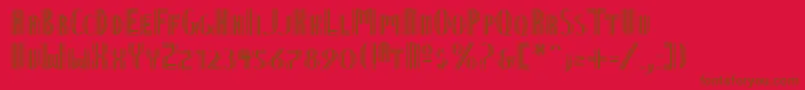 Police Ntvienna – polices brunes sur fond rouge