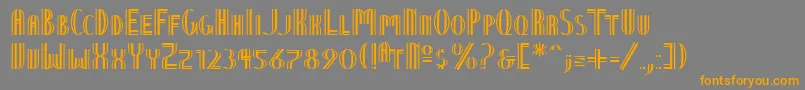 Ntvienna Font – Orange Fonts on Gray Background