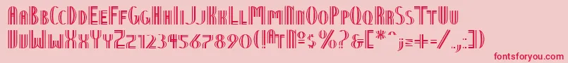 Fonte Ntvienna – fontes vermelhas em um fundo rosa