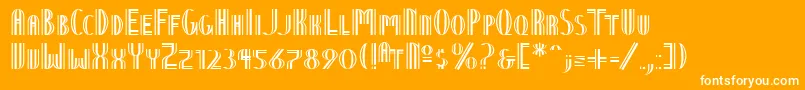 Ntvienna Font – White Fonts on Orange Background