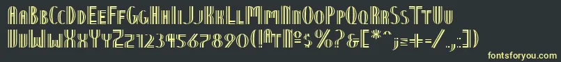 Ntvienna Font – Yellow Fonts on Black Background