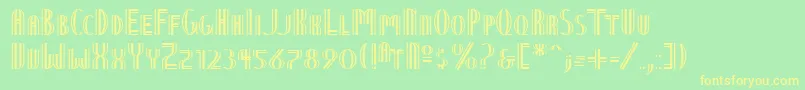 Ntvienna Font – Yellow Fonts on Green Background