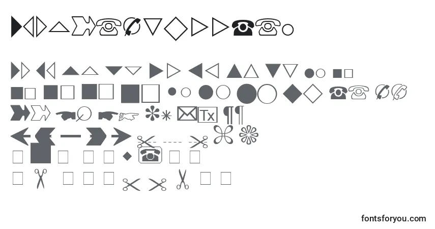 Czcionka AbacusThreeSsi – alfabet, cyfry, specjalne znaki