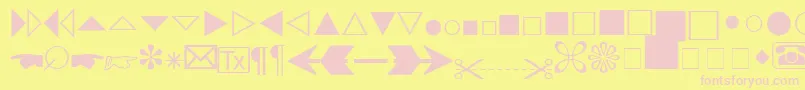 AbacusThreeSsi Font – Pink Fonts on Yellow Background