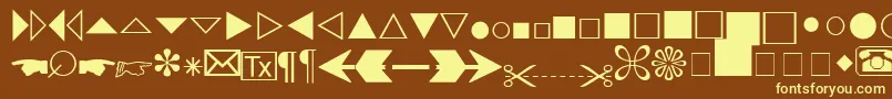 AbacusThreeSsi Font – Yellow Fonts on Brown Background