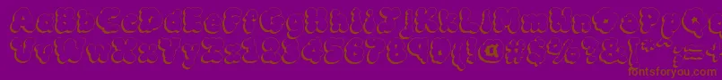 Mcklsh Font – Brown Fonts on Purple Background