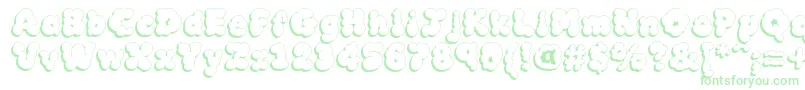 Mcklsh-Schriftart – Grüne Schriften auf weißem Hintergrund