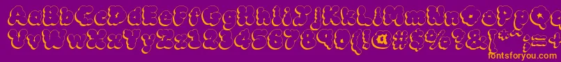 Mcklsh Font – Orange Fonts on Purple Background