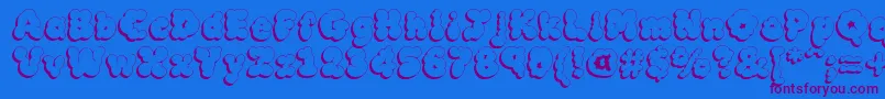 Mcklsh Font – Purple Fonts on Blue Background